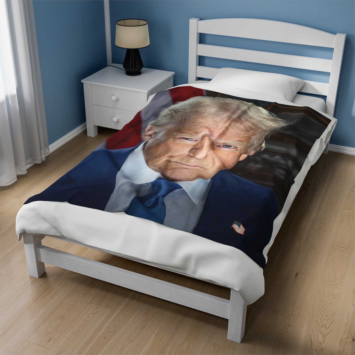 Cozy Up with Patriotism: Plush Velveteen Trump Blanket