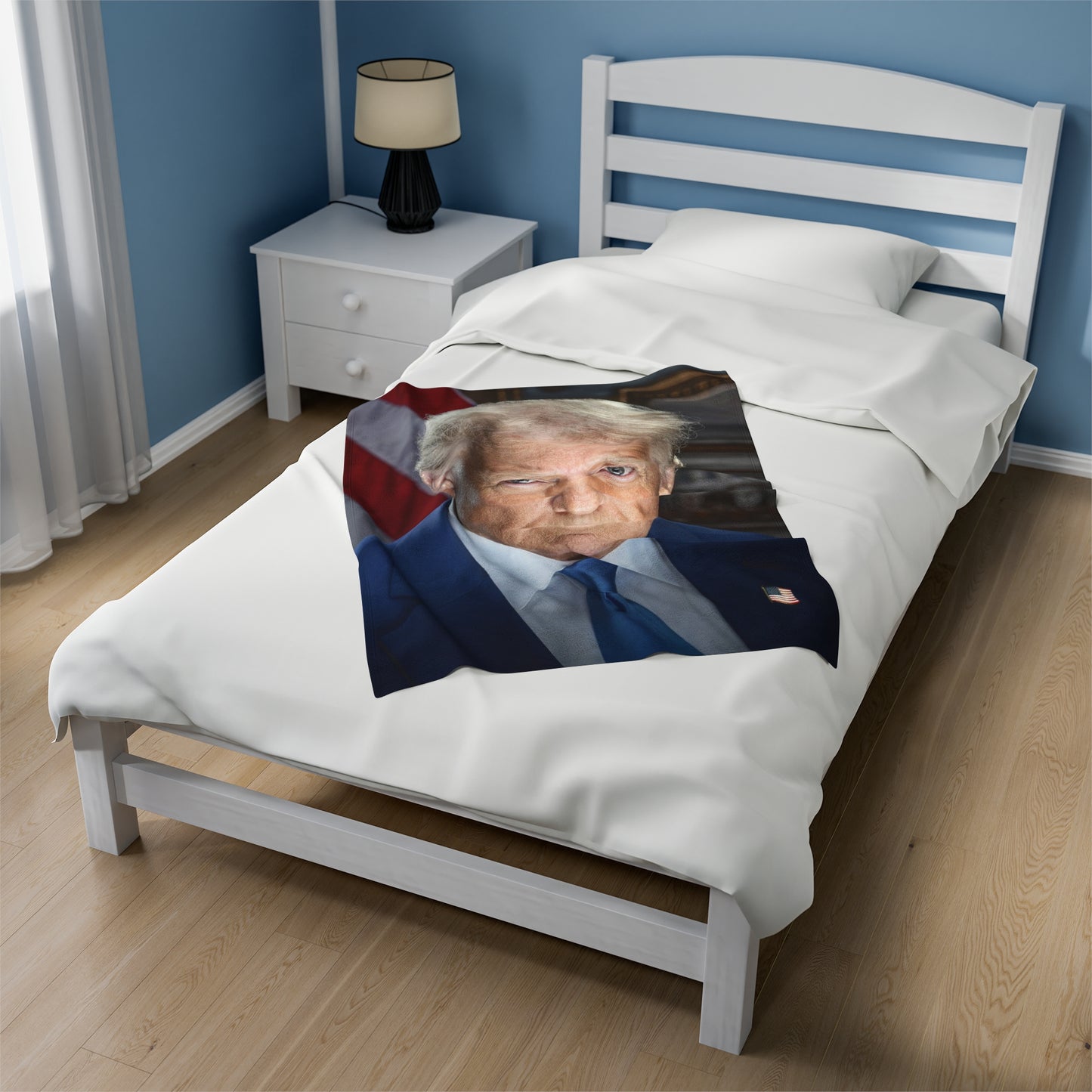 Cozy Up with Patriotism: Plush Velveteen Trump Blanket